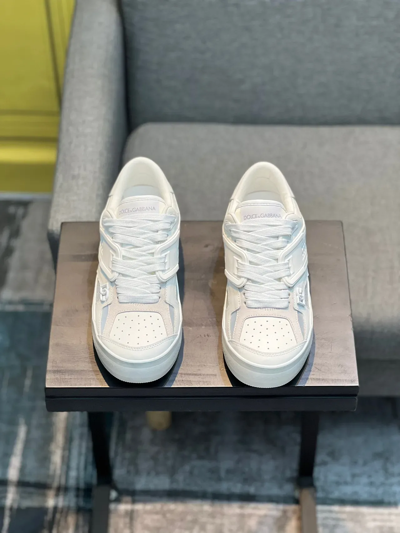 Dolce & Gabbana NS1 Sneaker Lifestyle Blanc en Maille et Cuir 6