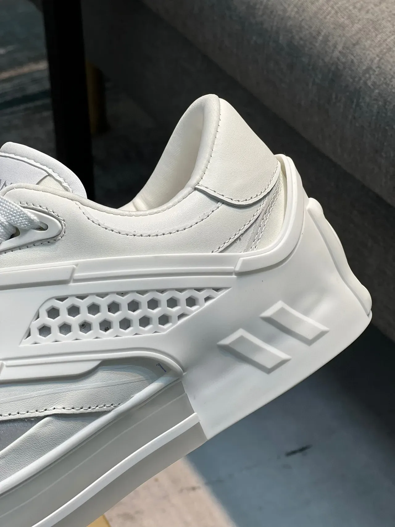 Dolce & Gabbana NS1 Sneaker Lifestyle Blanc en Maille et Cuir 8