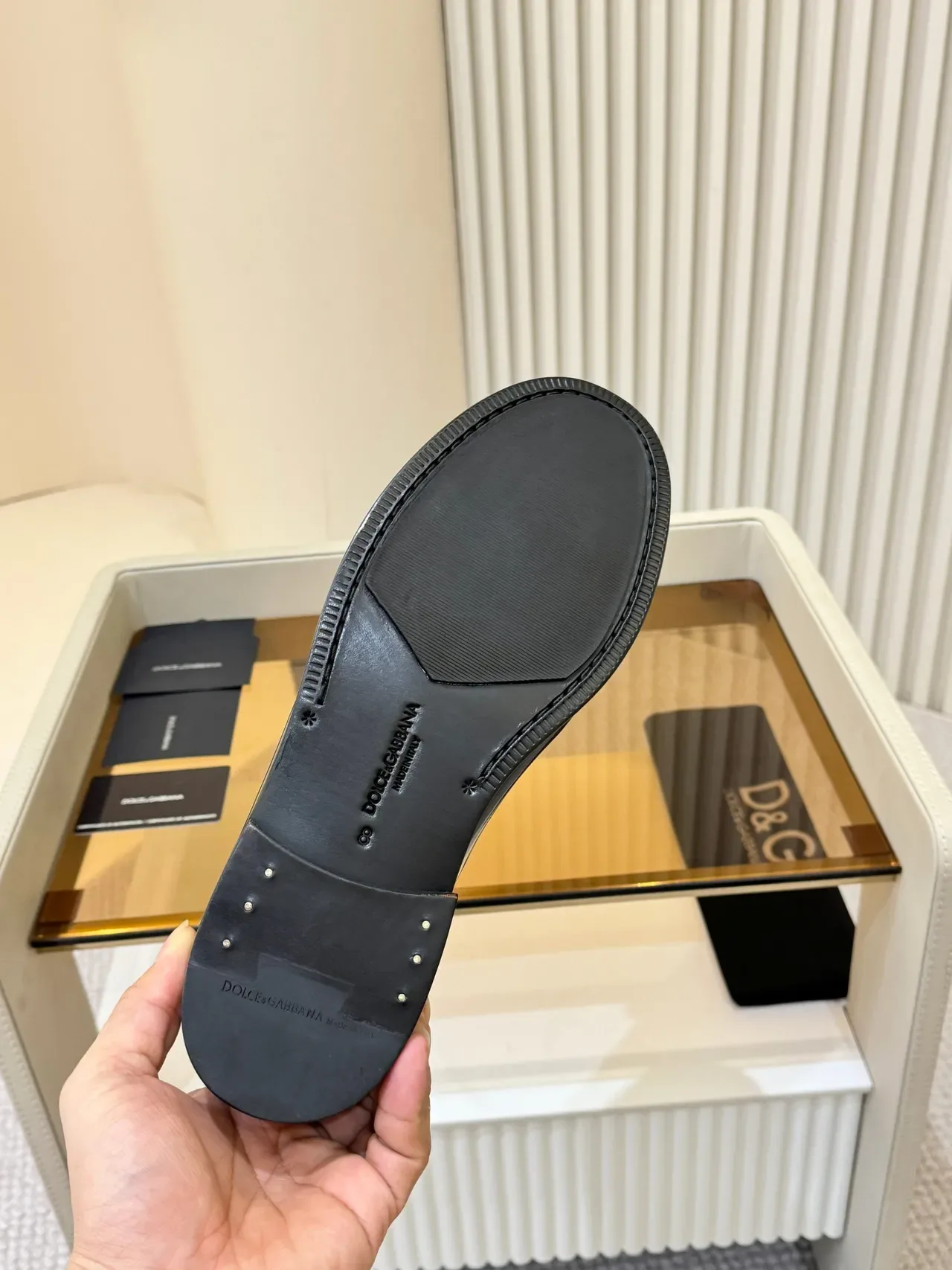 Mocassim Dolce & Gabbana Portofino Preto Marrom Couro Patentado Brilhante Detalhe Trançado Moc-Toe 2