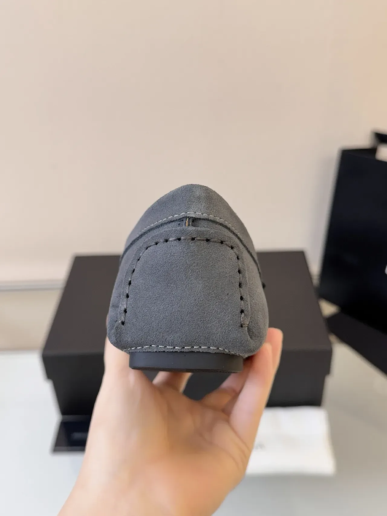 Dolce & Gabbana Portofino Mocassins Cinza Camurça 4