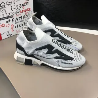 Dolce & Gabbana Speed Trainer White and Black Lifestyle Sneakers