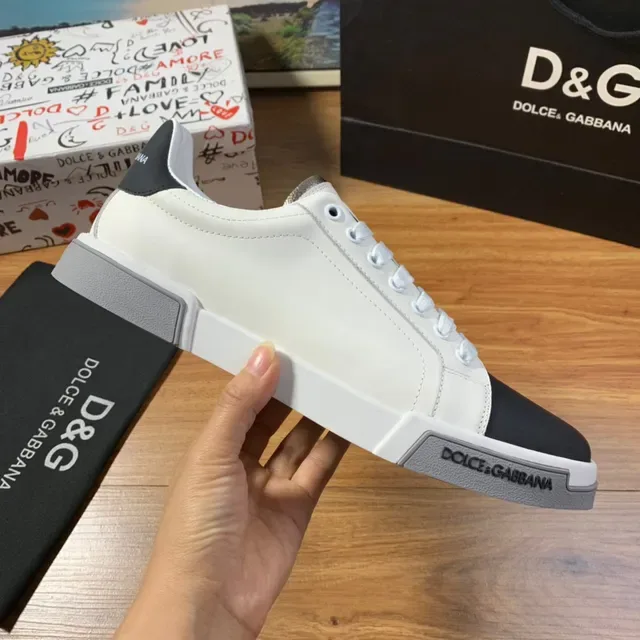 Dolce & Gabbana Two-Tone Leather Lifestyle Sneakers 4