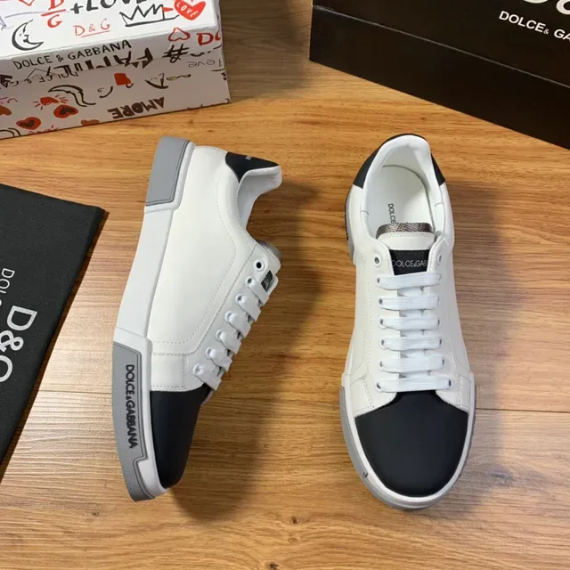 Dolce & Gabbana Two-Tone Leather Lifestyle Sneakers 6