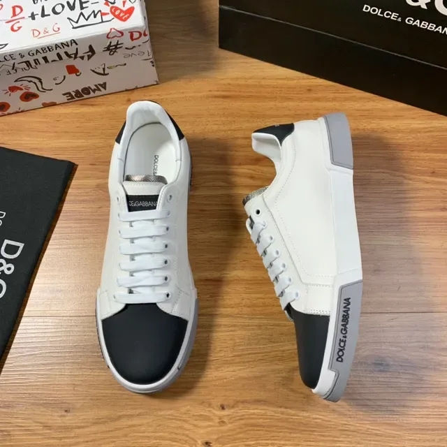 Dolce & Gabbana Two-Tone Leather Lifestyle Sneakers 7