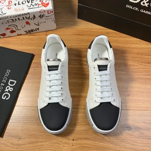 Dolce & Gabbana Two-Tone Leather Lifestyle Sneakers 8