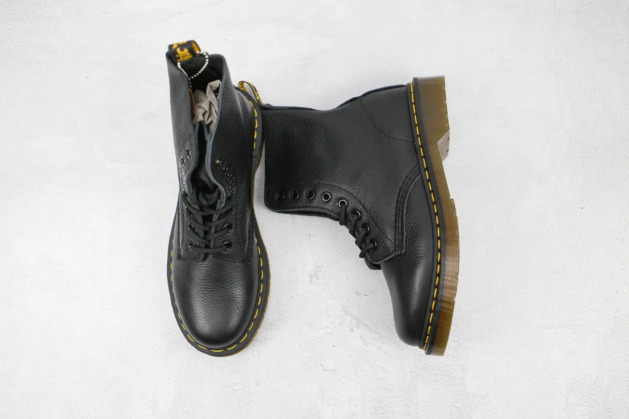 Dr. Martens 1460 Black Pebbled Leather 8-Eyelet Martin Boot 8