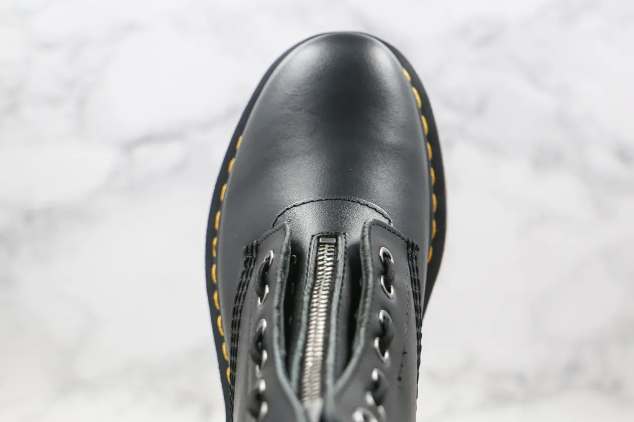 Dr. Martens 1460 Black Smooth Leather Side-Zip Martin Boots 4