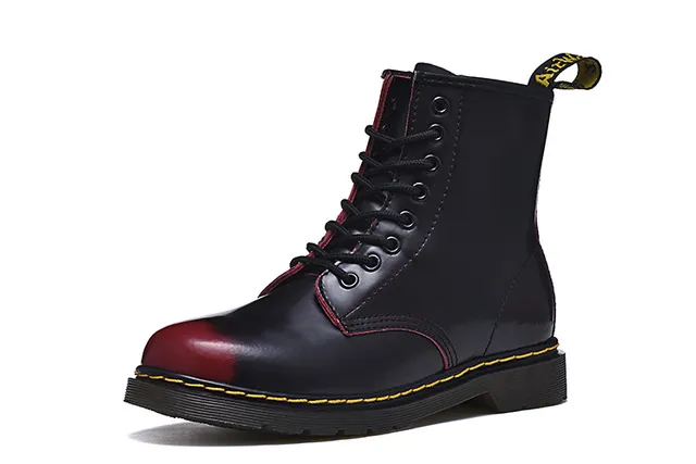 Dr. Martens 1460 Botas Martin Cuero Negro Suave Costura Amarilla 7
