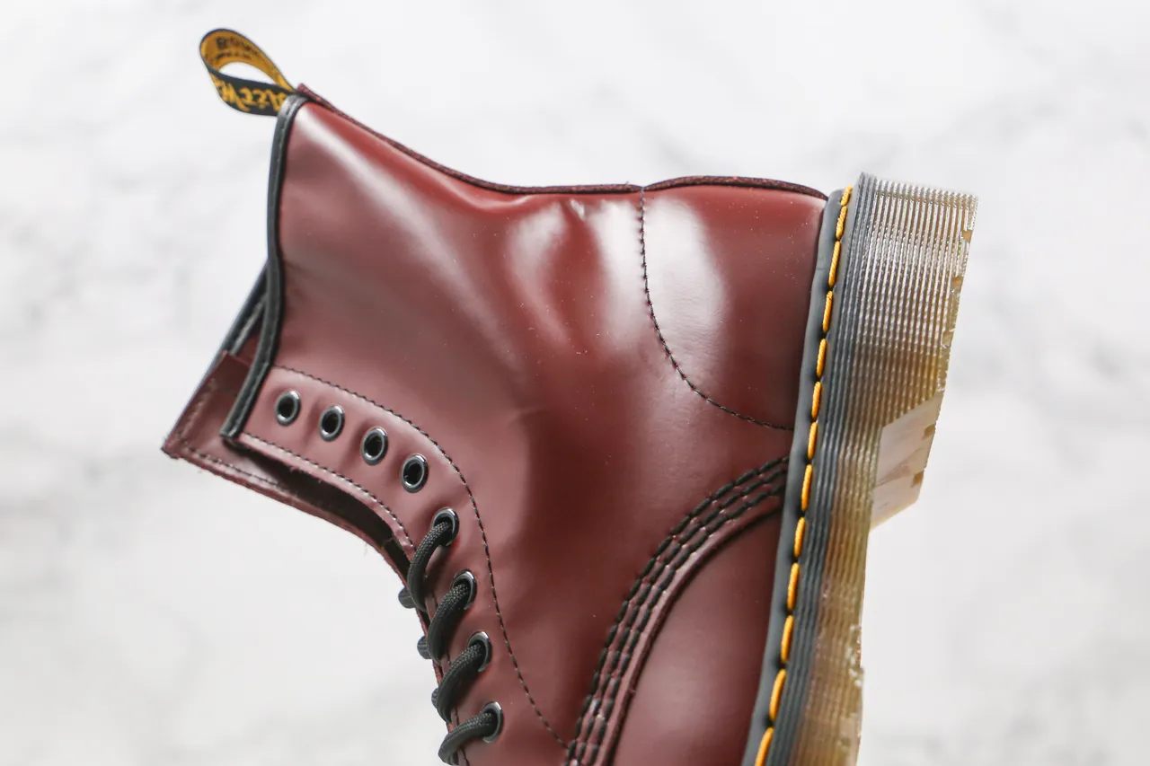 Dr. Martens 1460 Burgundy Smooth Leather Martin Boot 4