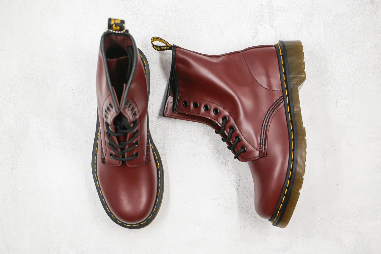 Dr. Martens 1460 Burgundy Smooth Leather Martin Boot 7