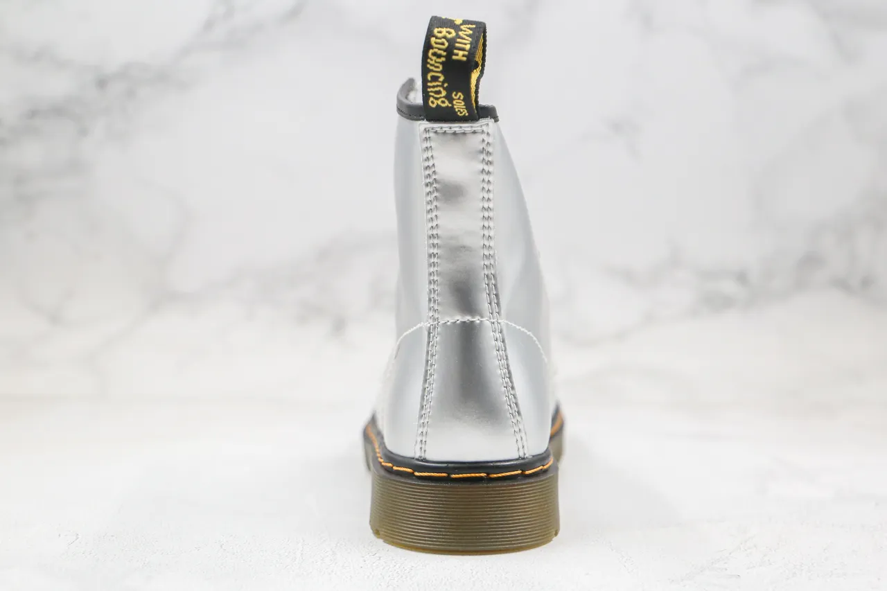 Dr. Martens 1460 Metallic Silver 8-Eyelet Martin Boot 3