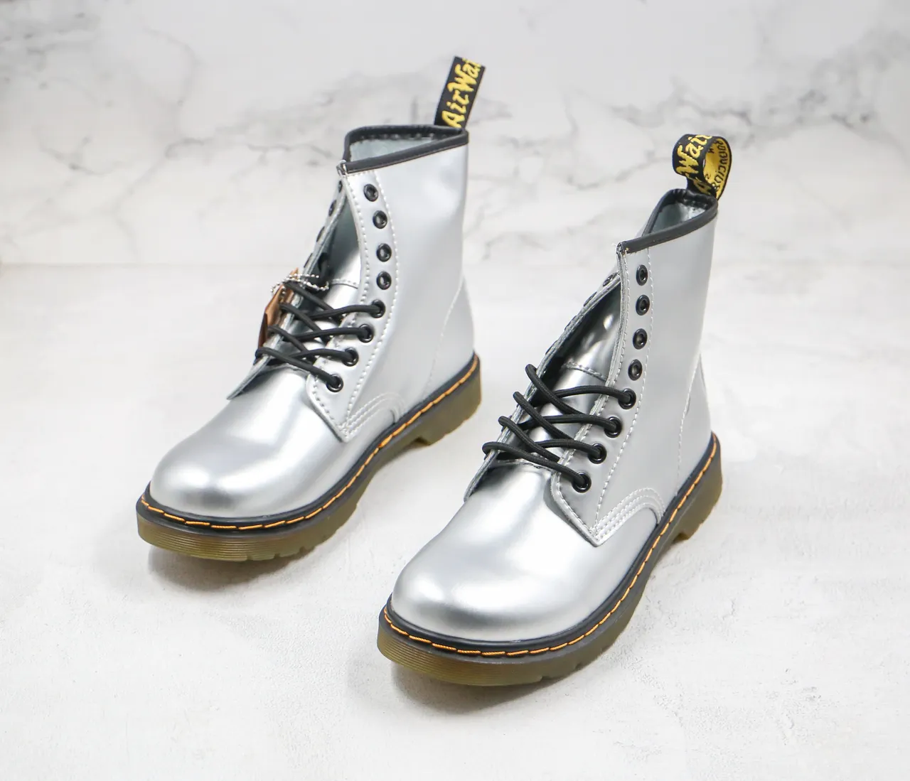 Dr. Martens 1460 Metallic Silver 8-Eyelet Martin Boot 7