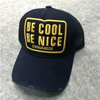 Dsquared2 Be Cool Be Nice Embroidered Navy Baseball Cap