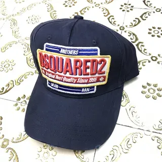 Dsquared2 Brothers Patch Front Navy Baseball Cap