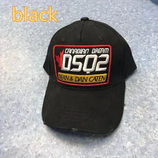DSQUARED2 Canadian Dream DSQ2 Embroidered Black Baseball Cap