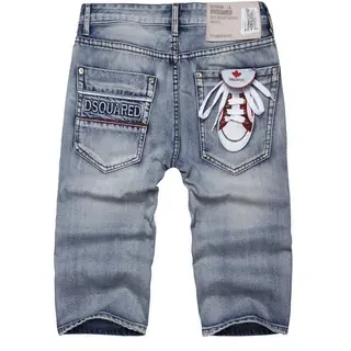 Dsquared2 Shoe Pocket Light Wash Denim Shorts
