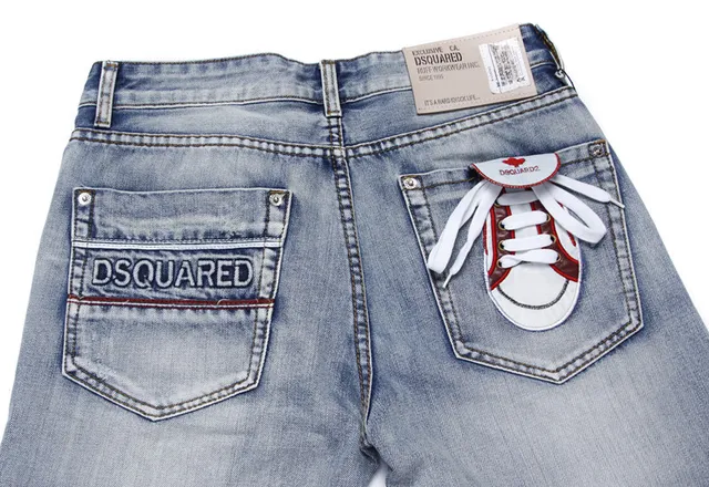 Dsquared2 Shoe Pocket Light Wash Denim Shorts 2