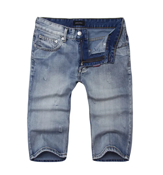 Dsquared2 Shoe Pocket Light Wash Denim Shorts 7