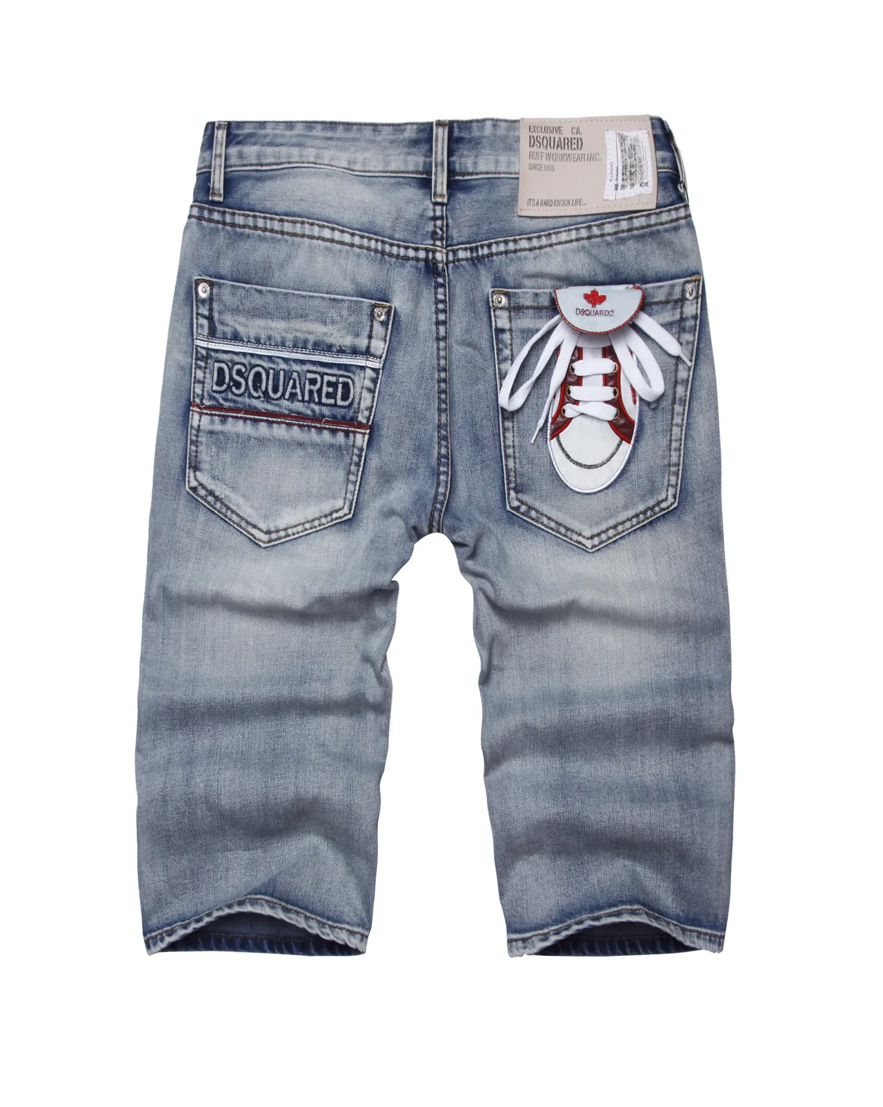 Dsquared2 Shoe Pocket Light Wash Denim Shorts 9