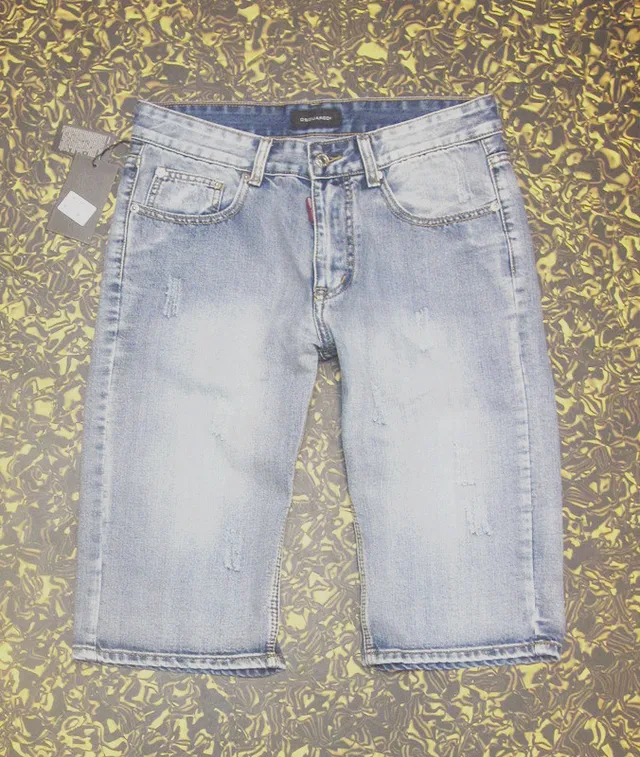 Dsquared2 Shoe Pocket Light Wash Denim Shorts 14