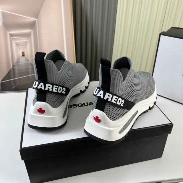 Dsquared2 Speed Trainer رمادي حذاء رياضي أسلوب حياة بتصميم جورب 3