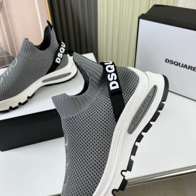 Dsquared2 Speed Trainer رمادي حذاء رياضي أسلوب حياة بتصميم جورب 6