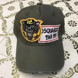 Dsquared2 Tiger Patch Olive Green Baseball Cap