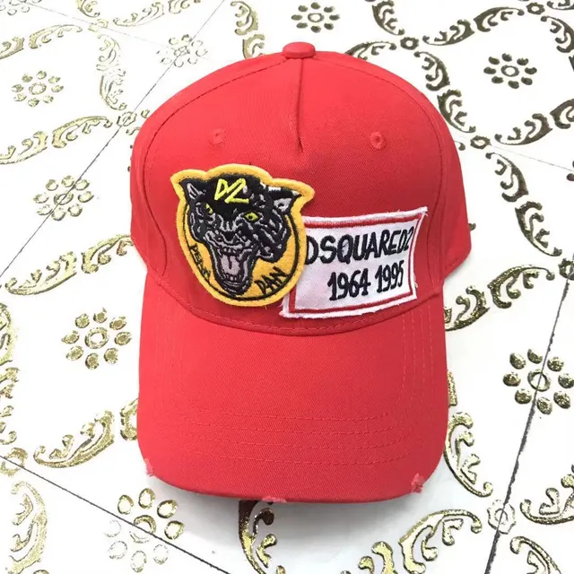 Dsquared2 虎纹补丁 橄榄绿棒球帽 3