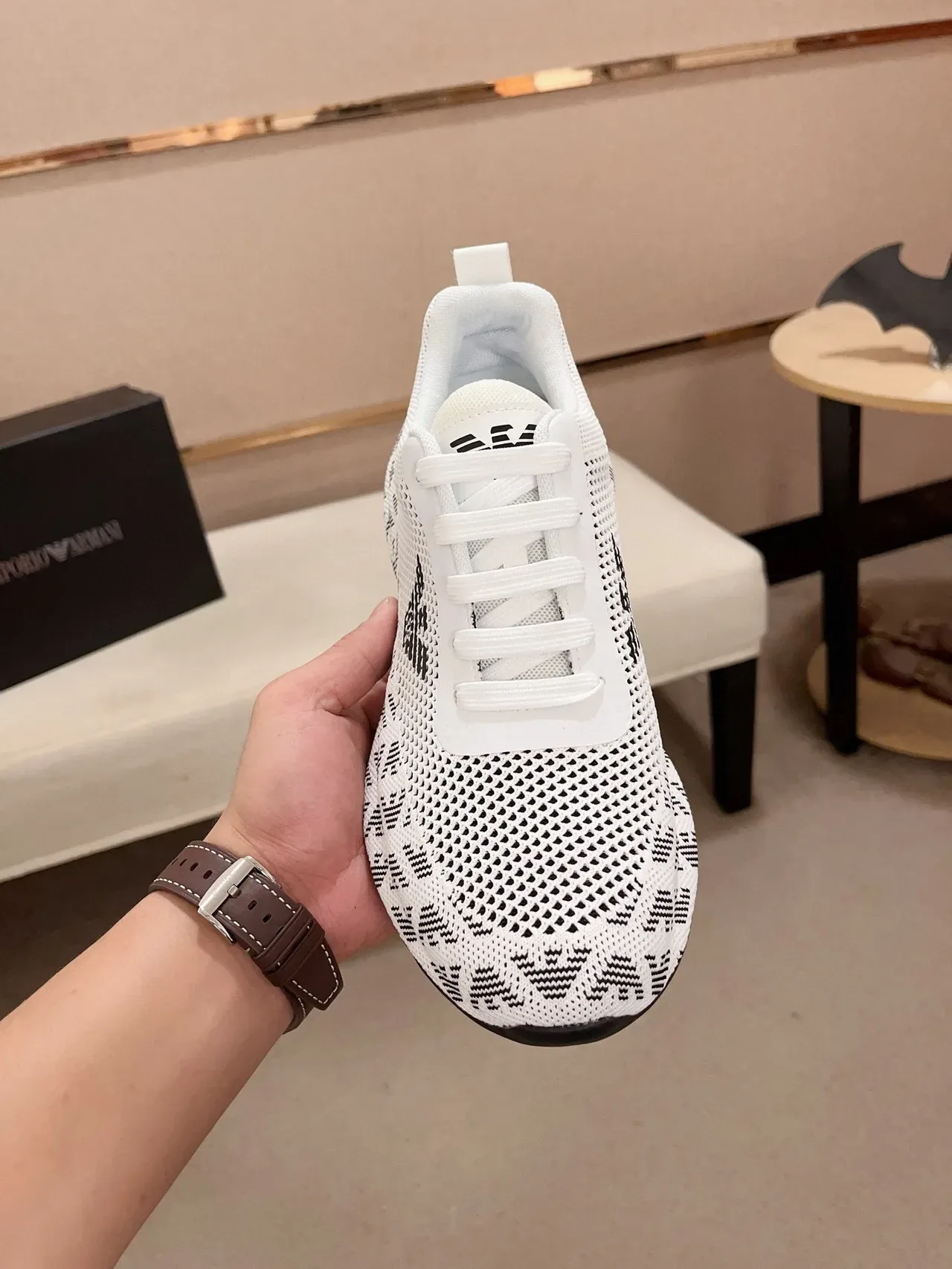 Emporio Armani Knit Monogram Eagle Logo Lifestyle Sneaker 2
