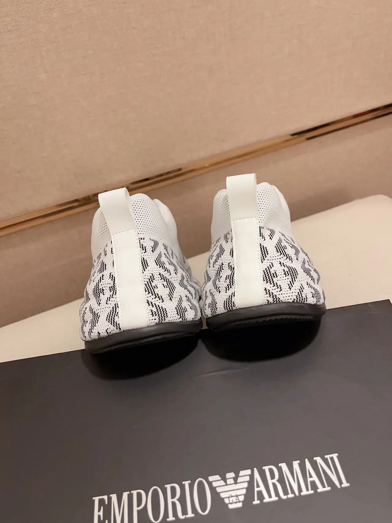Emporio Armani Knit Monogram Eagle Logo Lifestyle Sneaker 8