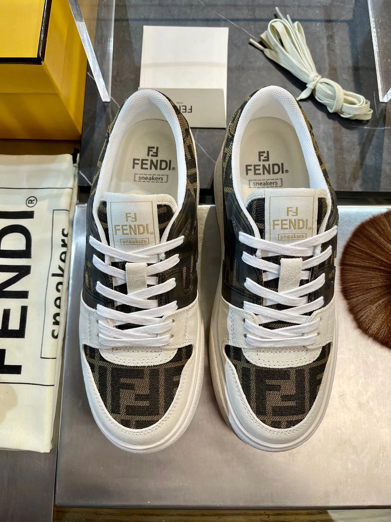 Fendi FF Monogram Platform Lifestyle Sneakers 3