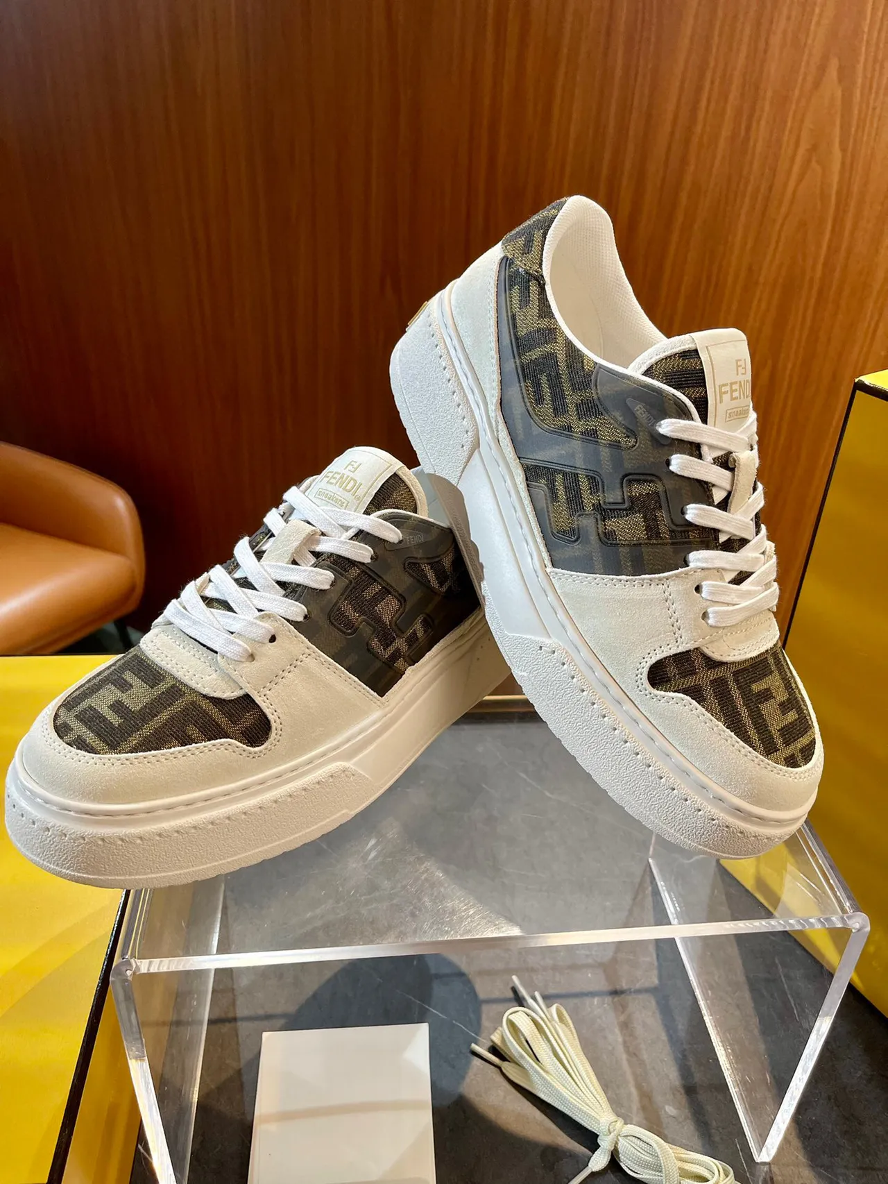 Fendi FF Monogram Platform Lifestyle Sneakers 4