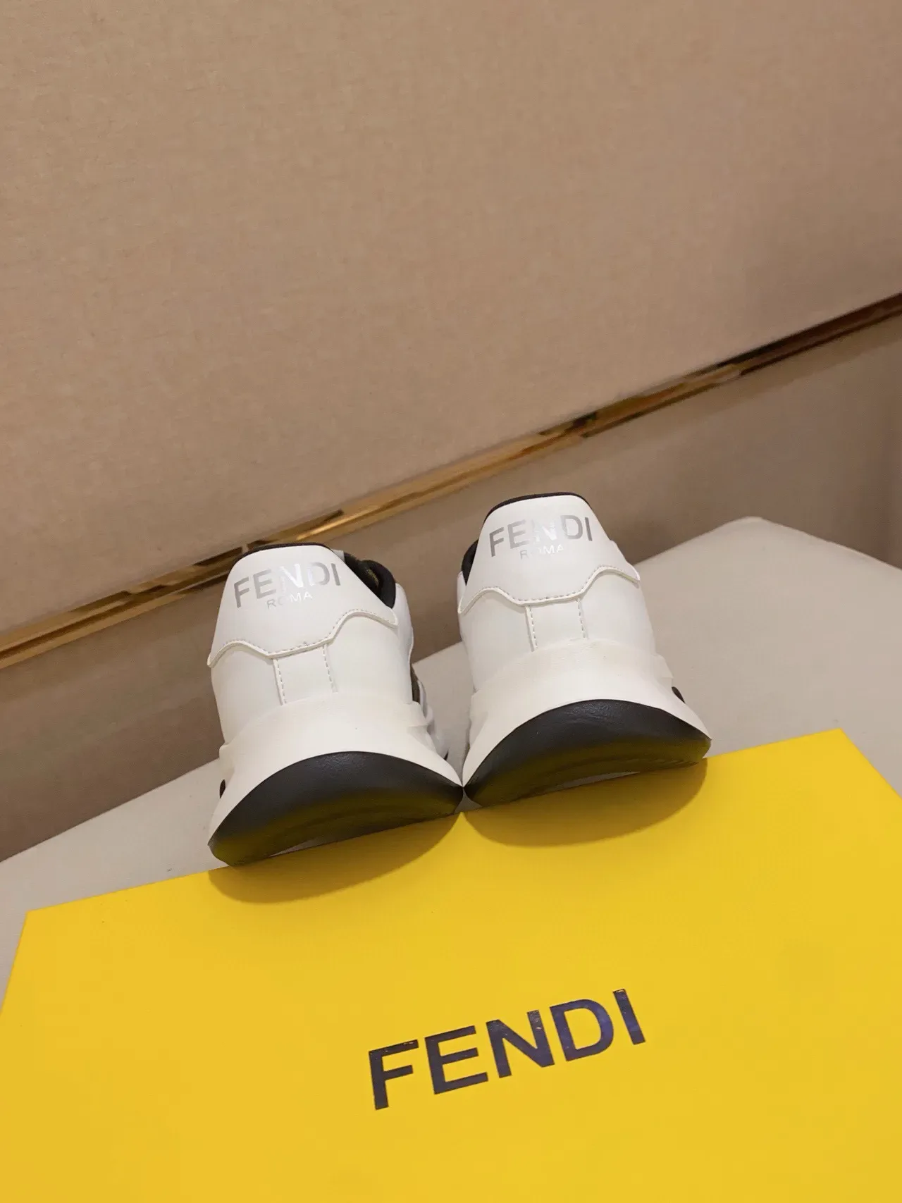 Fendi Mania White Brown Monogrammed Upper Air-Cushioned Sole Chunky Sneakers 8