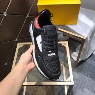 Fendi Run Away Black Red White Lifestyle Sneakers