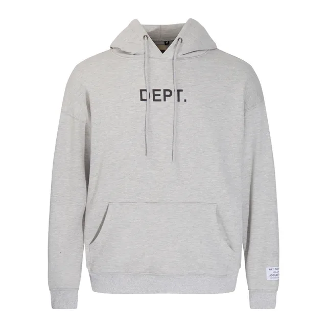 Gallery Dept Black Gray Minimalist Text Print Standard Fit Hoodie 5