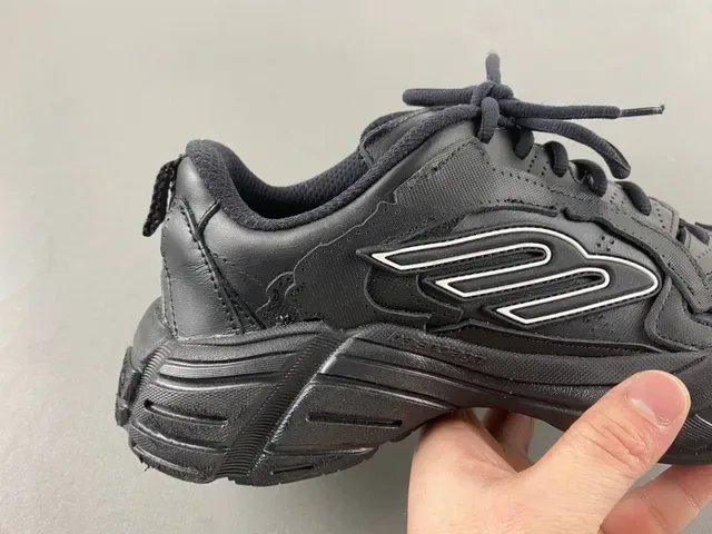 All-Black Sculpted Sole Lifestyle Sneaker 3