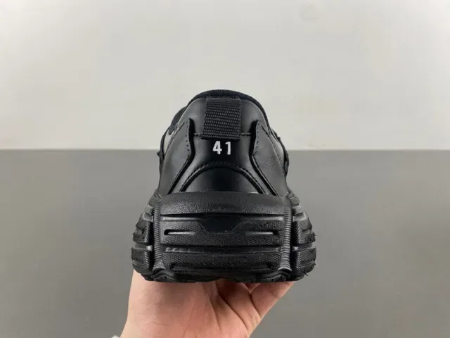 All-Black Sculpted Sole Lifestyle Sneaker 4