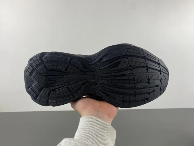 All-Black Sculpted Sole Lifestyle Sneaker 9