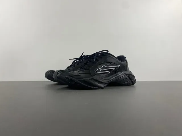 All-Black Sculpted Sole Lifestyle Sneaker 10