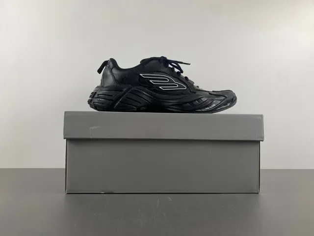 All-Black Sculpted Sole Lifestyle Sneaker 15
