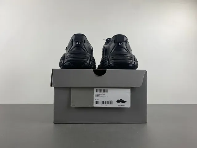 All-Black Sculpted Sole Lifestyle Sneaker 17