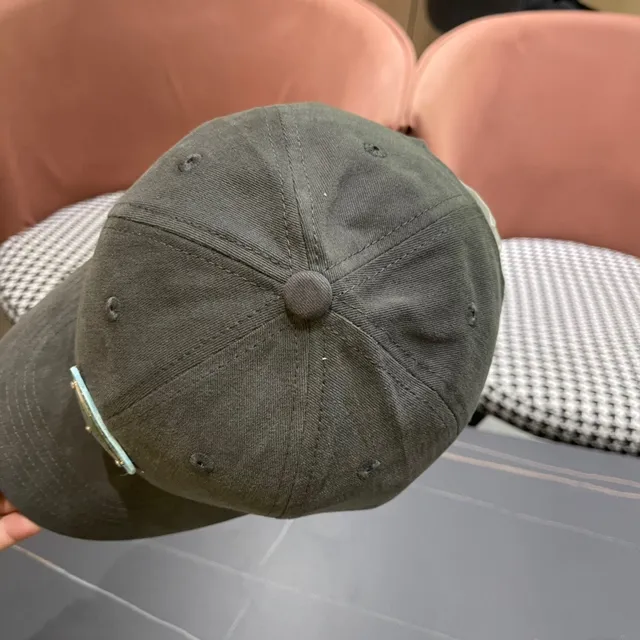 Army Green Gray Structured Six-Panel Crown Pre-Curved Brim Baseball Cap 9
