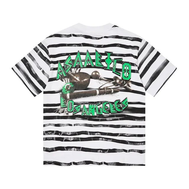 ASAALEI Mediceman Striped Graphic Print T-Shirt 4