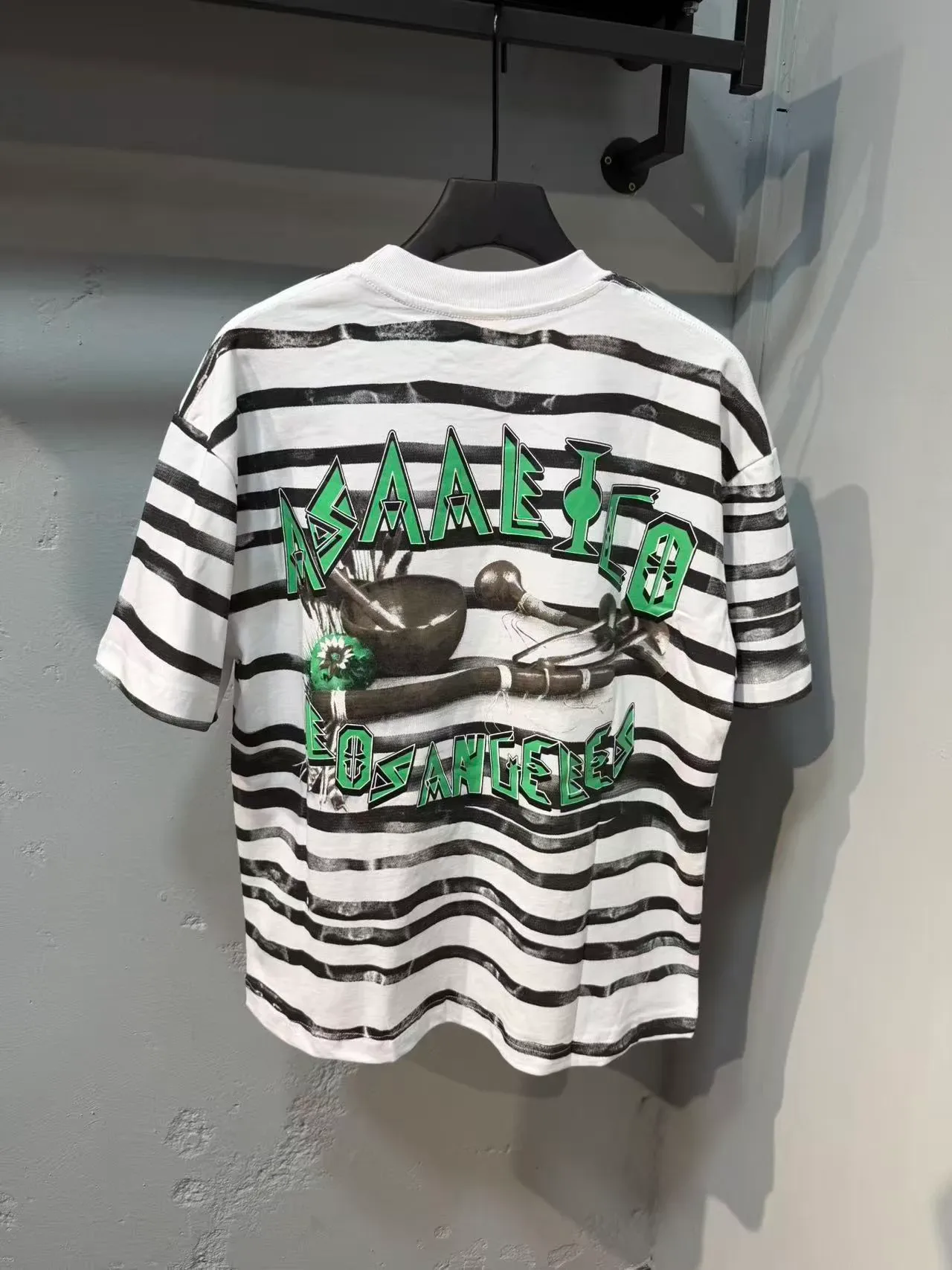 ASAALEI Mediceman Striped Graphic Print T-Shirt 6