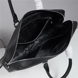 Beige Black Structured Taupe-Gray Leather-Like Handbag 3