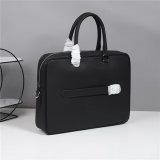 Beige Black Structured Taupe-Gray Leather-Like Handbag 7