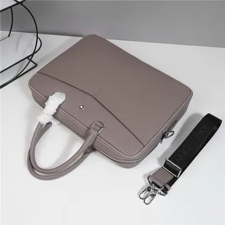 Beige Black Structured Taupe-Gray Leather-Like Handbag 15