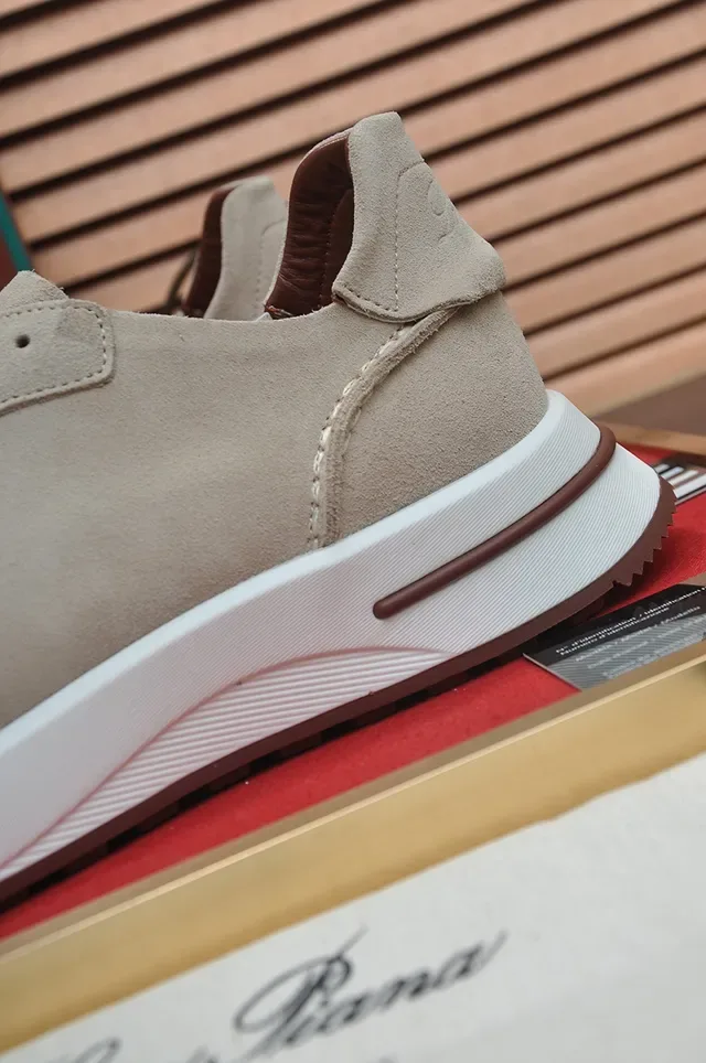 Beige Suede and White Lifestyle Sneaker 2