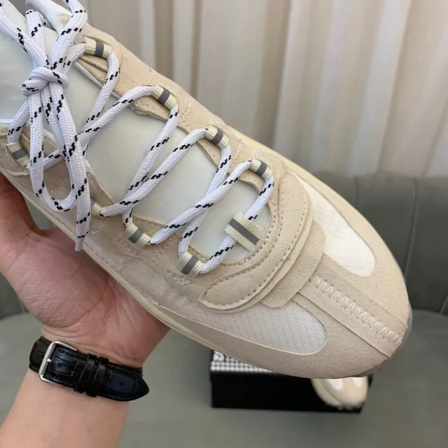 Beige White Sole Translucent Air Unit Chunky Sneakers 3