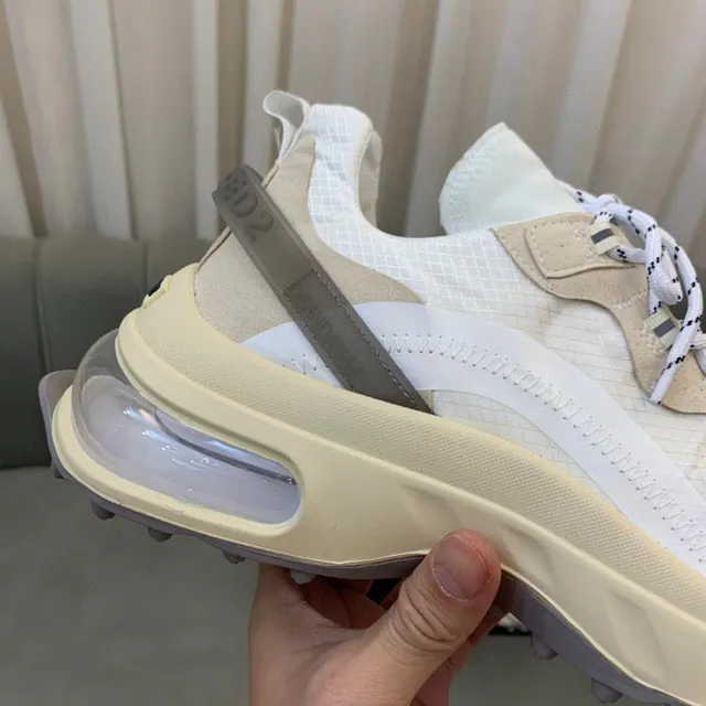Beige White Sole Translucent Air Unit Chunky Sneakers 4